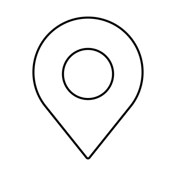 Pin pointer locatie mark pictogram — Stockvector