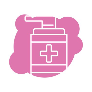 Antibakteriyel sabun şişesi blok biçimi simgesi