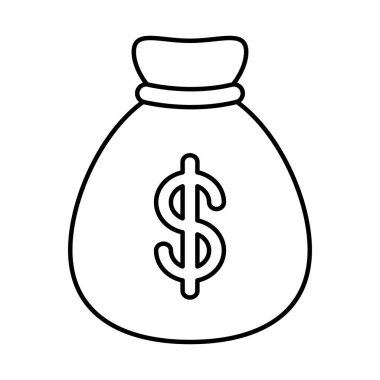 para çantası çuvalı simgesi izole