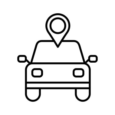 pin işaretleyici konum biçimi olan araba