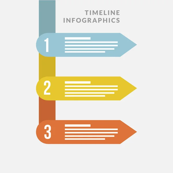 Linha do tempo números infográficos rótulos design vetorial — Vetor de Stock