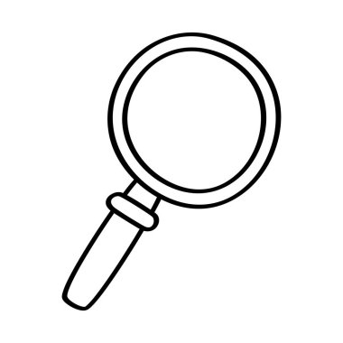 İzole lupe ikon vektör tasarımı