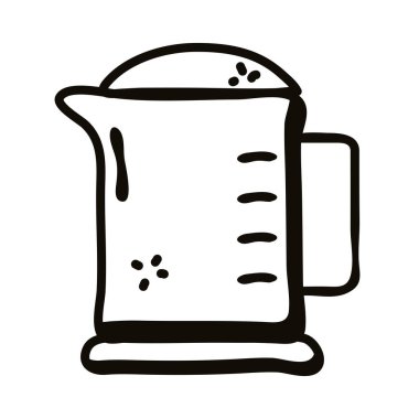 Mutfak kavanozu çizgisi biçim vektör tasarımı