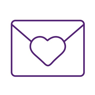 Kalp çizgisi biçim vektör tasarımlı aşk kartı