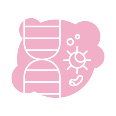 covid19 virüs parçacık blok tarzında DNA molekülü