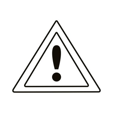 Uyarı üçgeni sinyal çizgisi biçimi simgesi