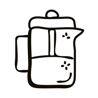 Pompa çizgisi biçim vektör tasarımlı kafe