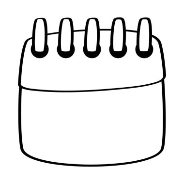 İzole takvim ikon vektör tasarımı