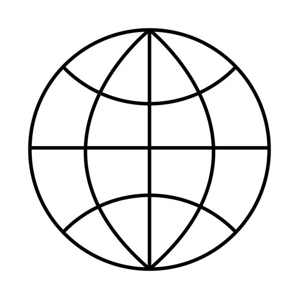 Grafická izolovaná ikona prohlížeče koule — Stockový vektor