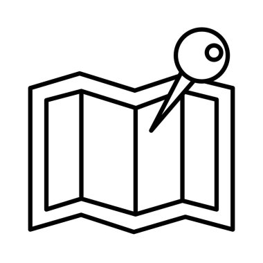 Kağıt haritası biçiminde pin imlecini it