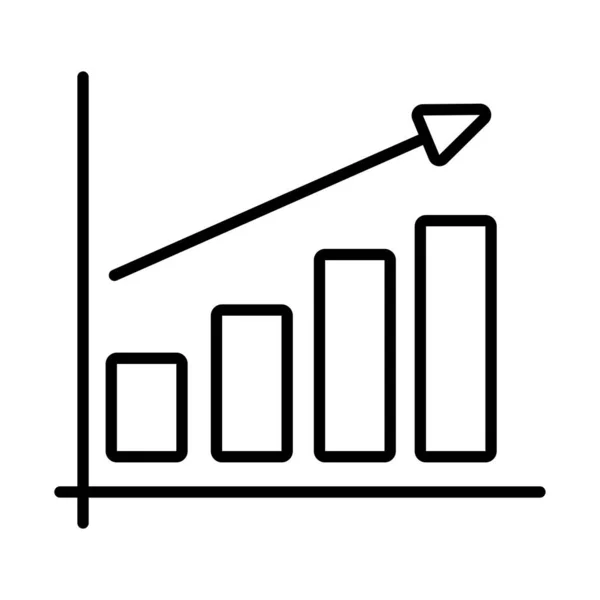 Infografik Statistiken Balken mit Pfeilzeilenstil — Stockvektor