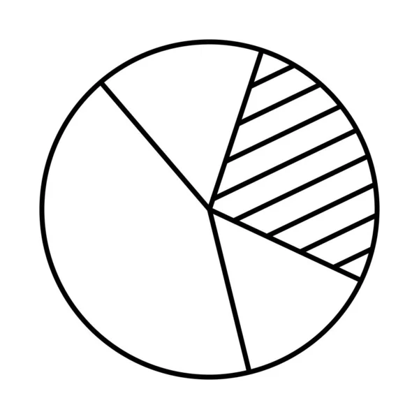 Pasta istatistikleri grafik izole simge — Stok Vektör