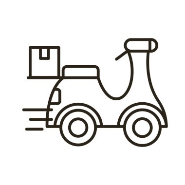 Kutu kutusundaki motosiklet dağıtım servisi biçimi