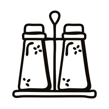 tuz ve karabiber karıştırıcı satır biçimi vektör tasarımı