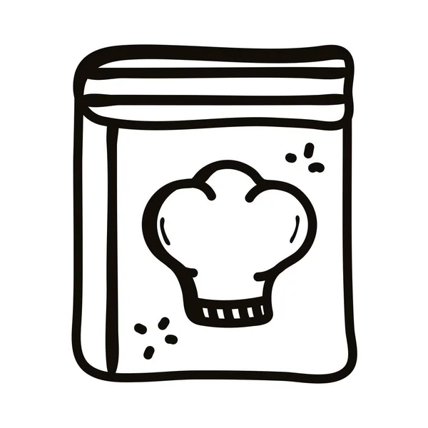 Recept boek lijn stijl pictogram vector ontwerp — Stockvector