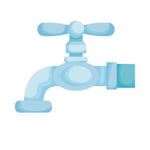 Robinet de robinet d'eau icône isolée — Image vectorielle