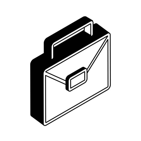 분리 된 여행 가방 isometric line style icon vector design — 스톡 벡터