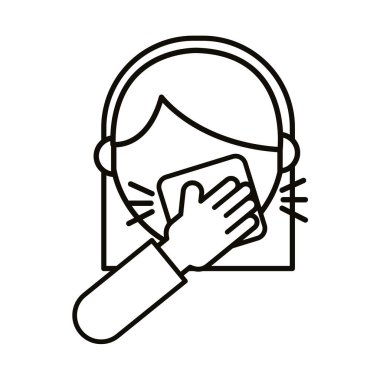 Mendil gibi öksüren bir kadın.