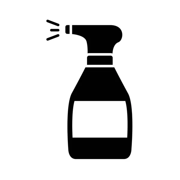 Bottiglia spray prodotto medico stile silhouette — Vettoriale Stock