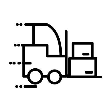 Kutu kutuları dağıtım servisi biçimi ile forklift