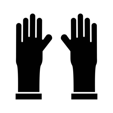 Covid19 parçacık siluet biçimli kauçuk eldivenler