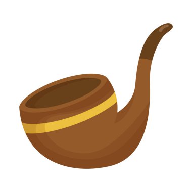 İzole edilmiş boru simgesi vektör tasarımı