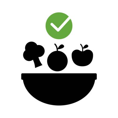 Sebzeli yemek sağlıklı yemek silueti