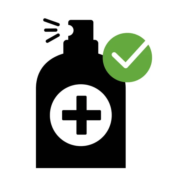 Spray botella producto médico silueta estilo — Archivo Imágenes Vectoriales