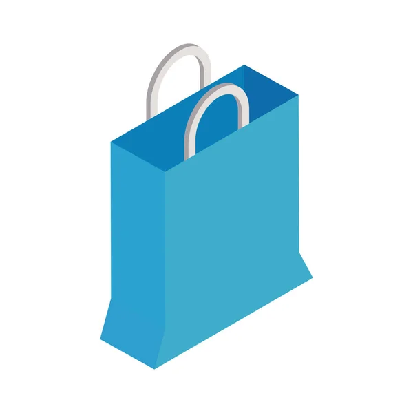 Bolsa de compras estilo isométrico icono diseño vectorial — Archivo Imágenes Vectoriales