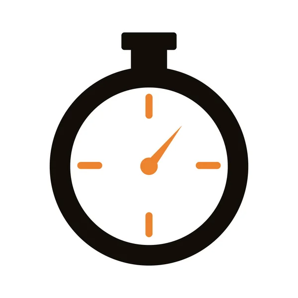 Timer chronometer silhouet stijl pictogram — Stockvector