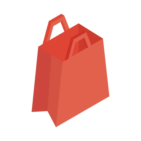 Bolsa de compras estilo isométrico icono diseño vectorial — Vector de stock