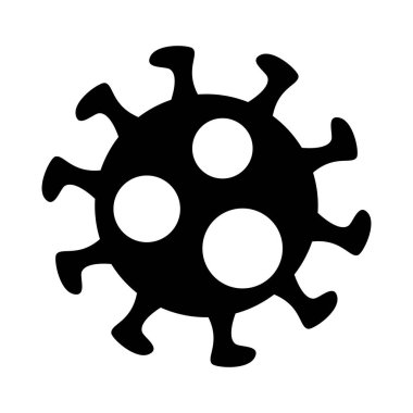 covid19 virüs parçacığı damlalık siluet biçiminde