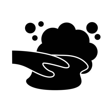 Nemli kumaş siluet tarzıyla dezenfekte edilmiş yüzey