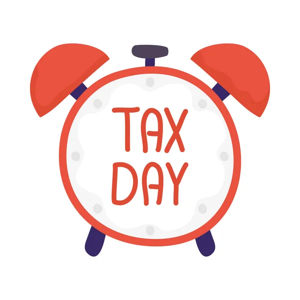 Φορολογική ημέρα ρολόι διανυσματικό σχεδιασμό — Διανυσματικό Αρχείο