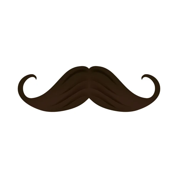 Isolé moustache icône vectoriel design — Image vectorielle