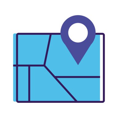 Kağıt harita satırında iğne işaretleyici konumu ve doldurma biçimi