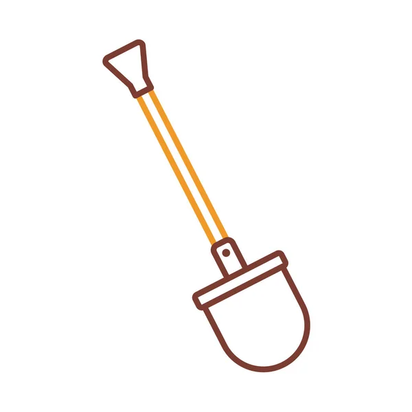 Shovel tool line style icon vector design — Stock Vector