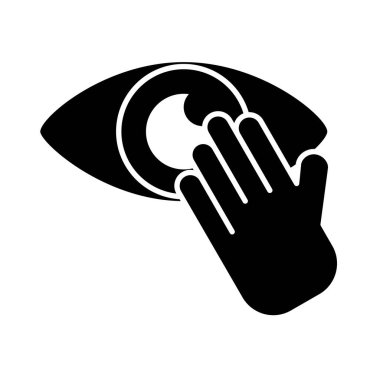 gözlere dokunma siluet biçimi simgesi