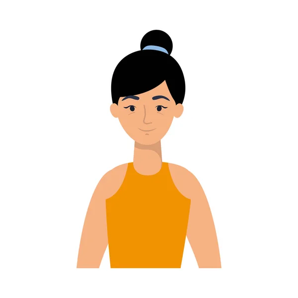 Geïsoleerde avatar vrouw vector ontwerp — Stockvector