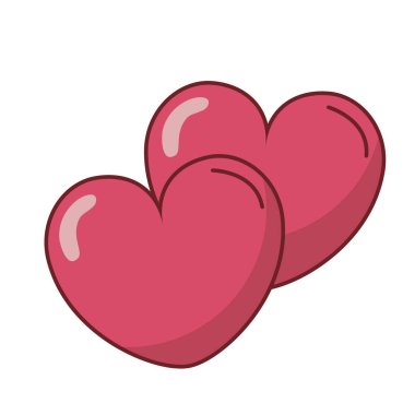 Aşk kalpleri vektör tasarımı