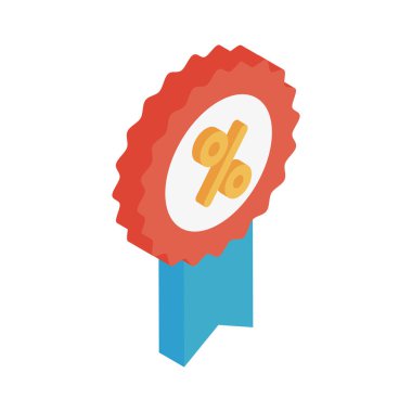 Mühür damgası izometrik biçim vektör tasarımı yüzdesi