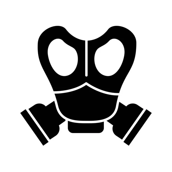 Biosafety Maske Silhouette Stilikone — Stockvektor