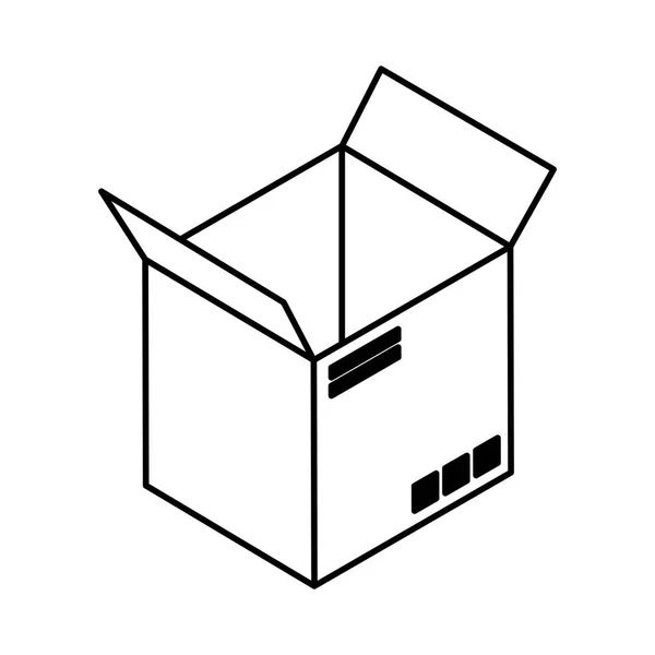 Коробка доставки ізометричний стиль піктограми векторний дизайн — стоковий вектор