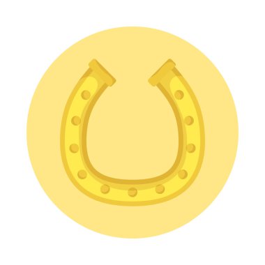 Altın at nalı ikonu vektör tasarımı