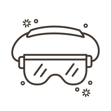 covid19 parçacık çizgisi biçimli güvenlik gözlüğü aksesuarı