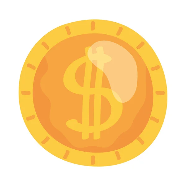 Isolated coin icon vector design — Stock Vector