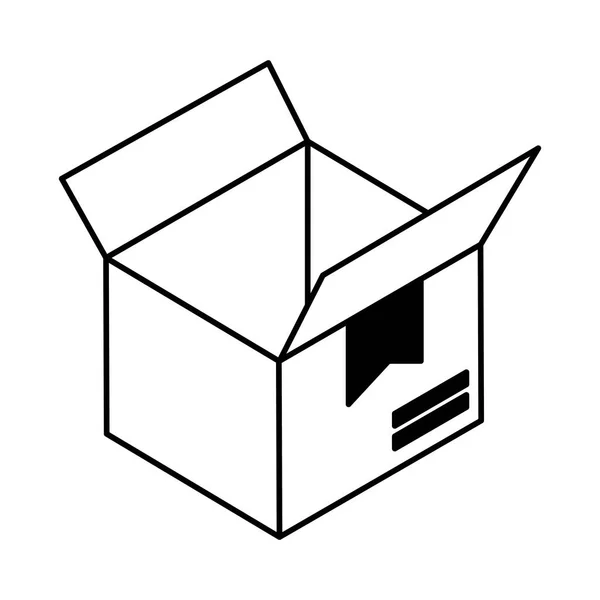 Teslimat kutusu izometrik biçim vektör tasarımı — Stok Vektör