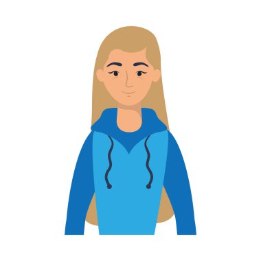 İzole edilmiş Avatar kadın vektör tasarımı