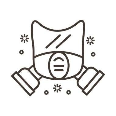 biyo-sosyal maske çizgisi biçimi simgesi