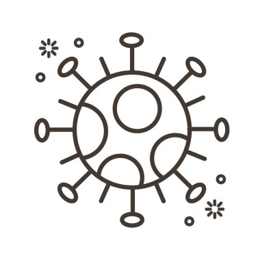 covid19 virüs parçacığı damlalık çizgisi biçiminde